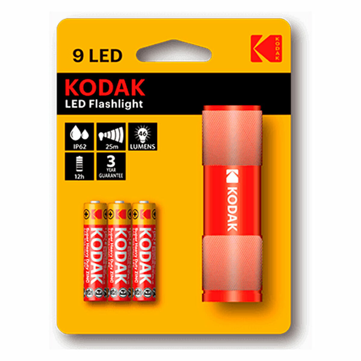 Taschenlampe LED Kodak 9LED Rot