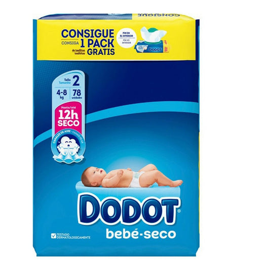 Nappies Etapas T2 Dodot 4-8 kg 2 (72 uds)