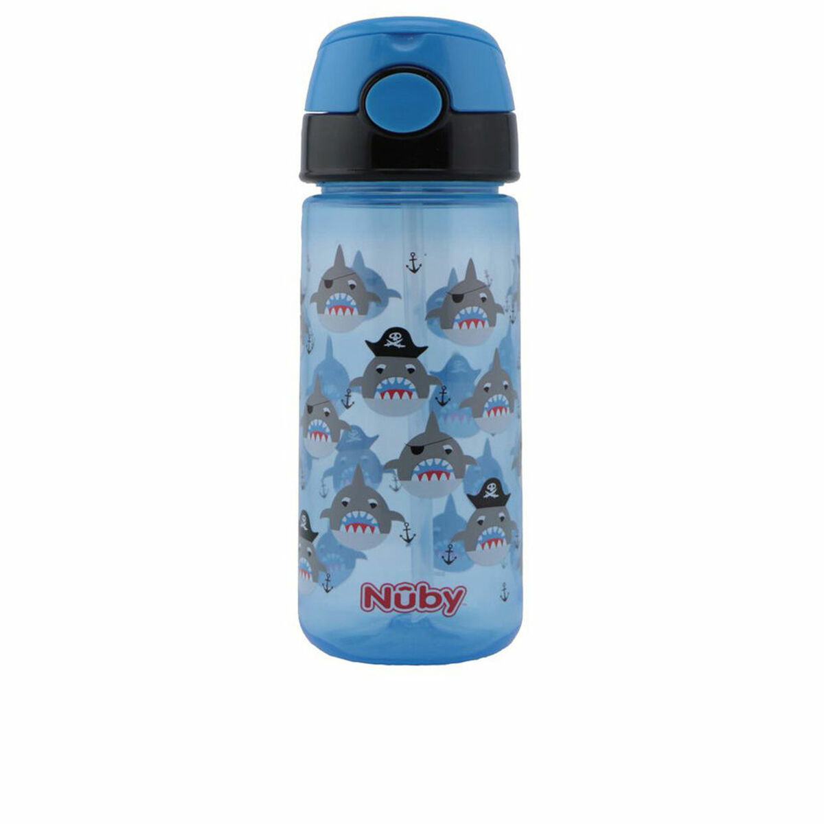 Trainingsglas Nûby Taza Shark 540 ml Blau