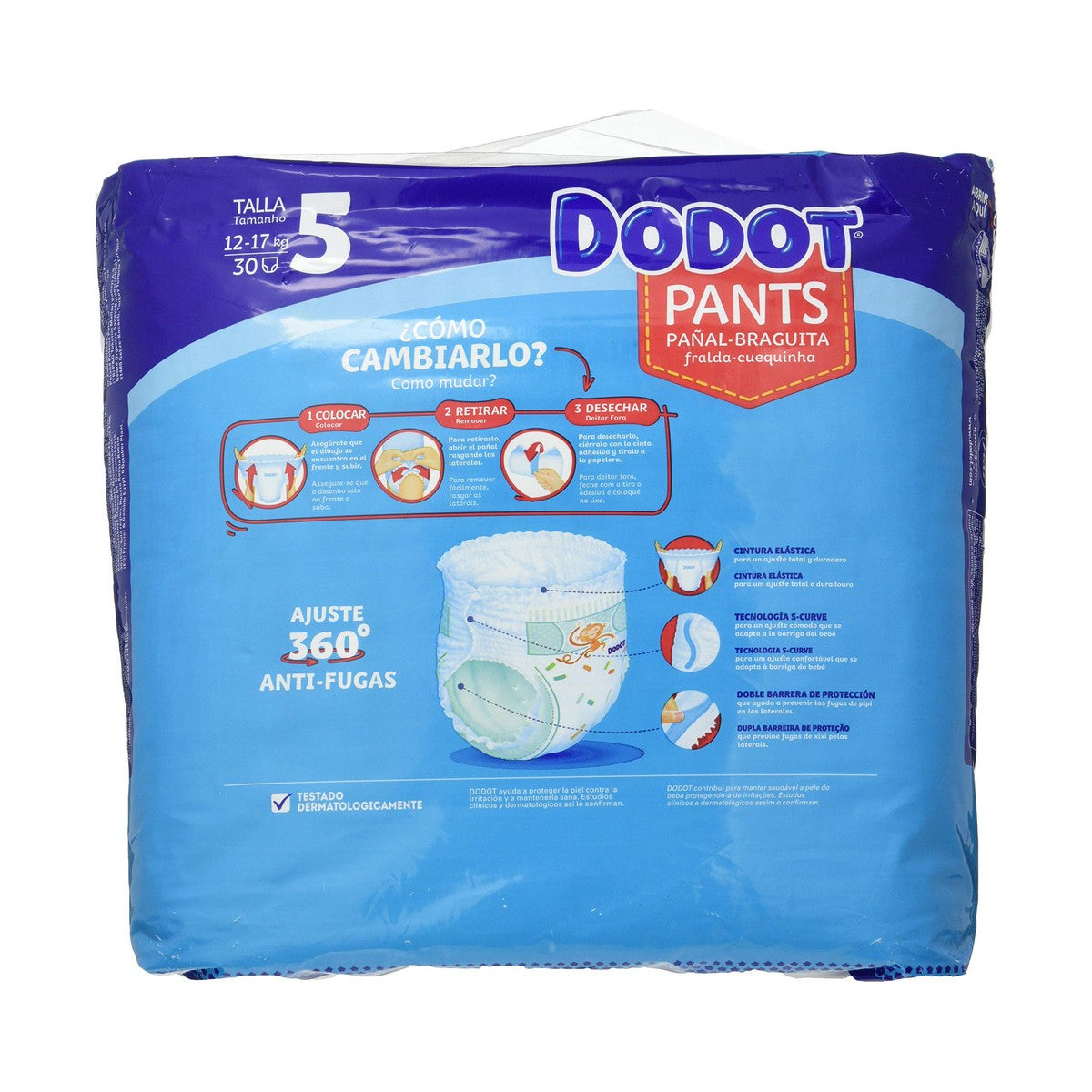 Disposable nappies Dodot Dodot Pants Size 5 12-17 kg 30 Units