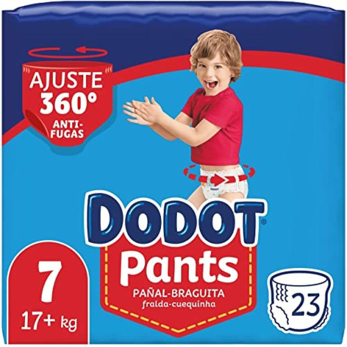 Nappies Dodot Pants Size 7 17 kg (23 Units)