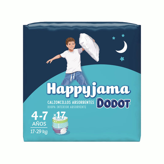 Disposable nappies Dodot Dodot Happyjama Niño Size 7 4-7 years 17 Units Underpants