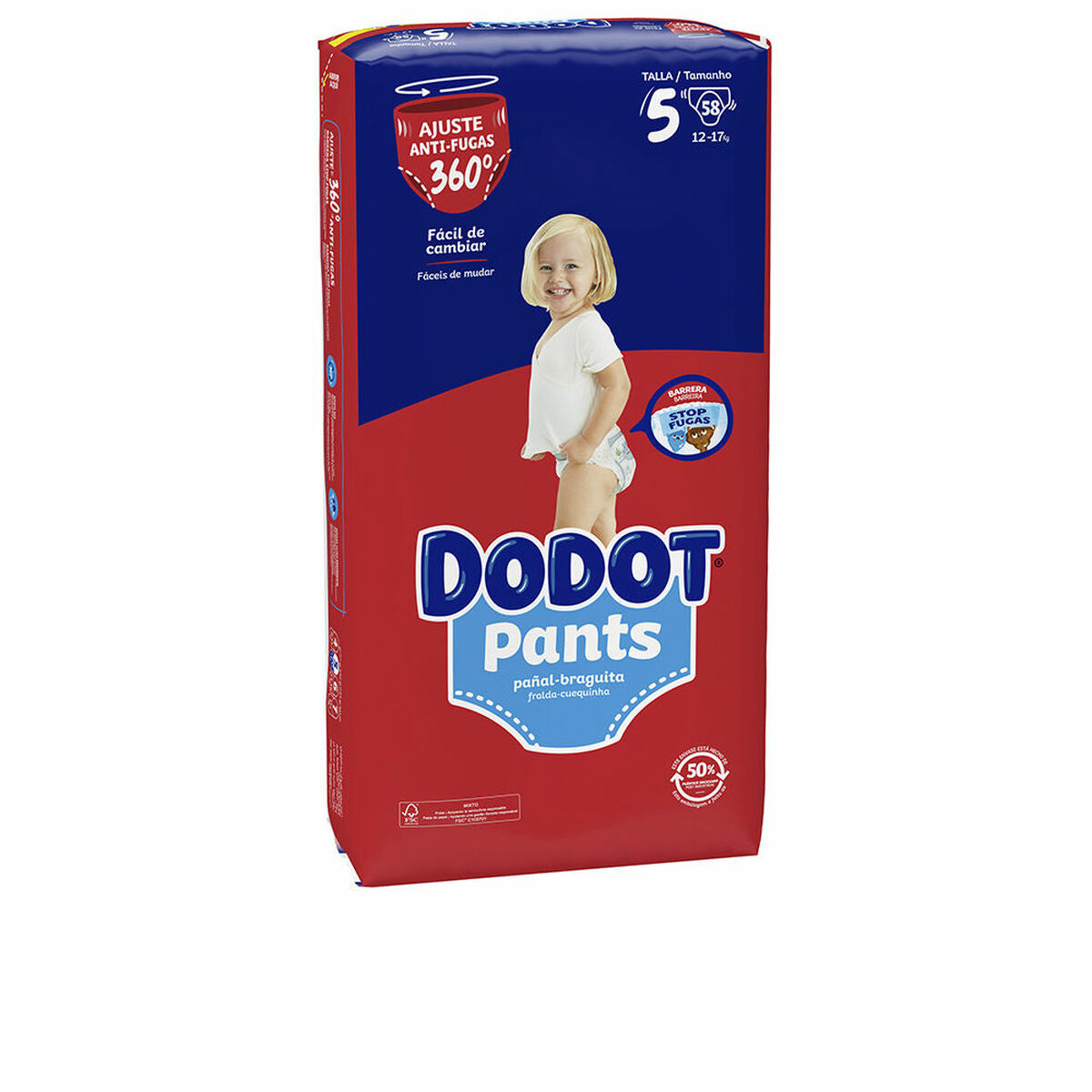 Windeln Dodot Pants Knickers Größe 5 (58 Einheiten)