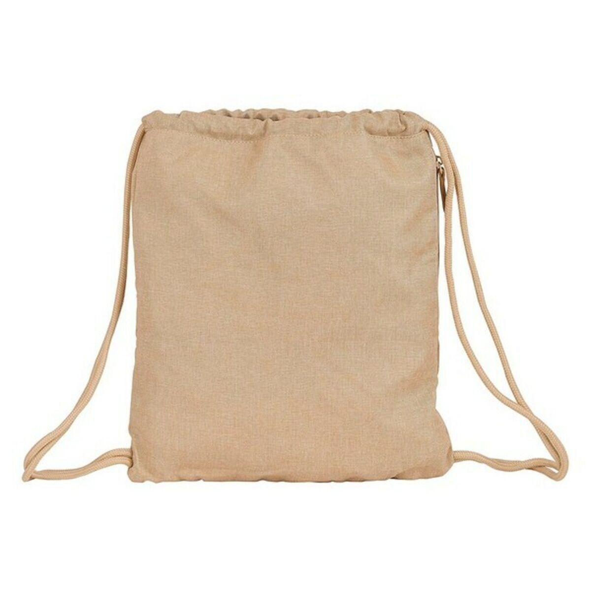 Backpack with Strings Safta Beige