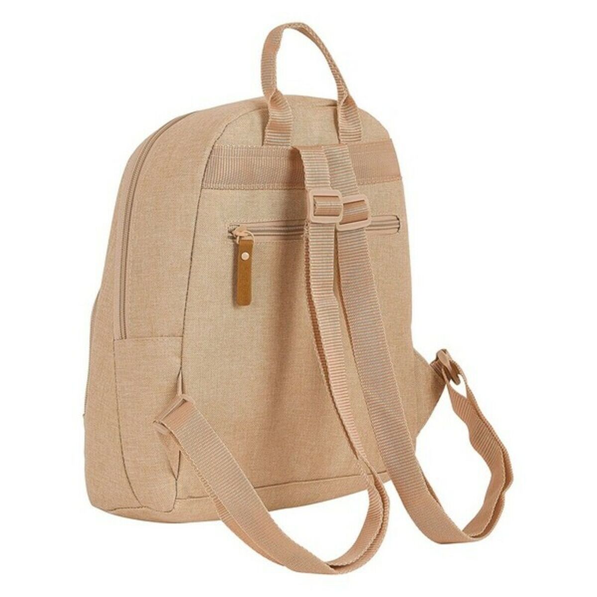 Rucksack mit Schnüren Safta Beige (25 x 30 x 13 cm)