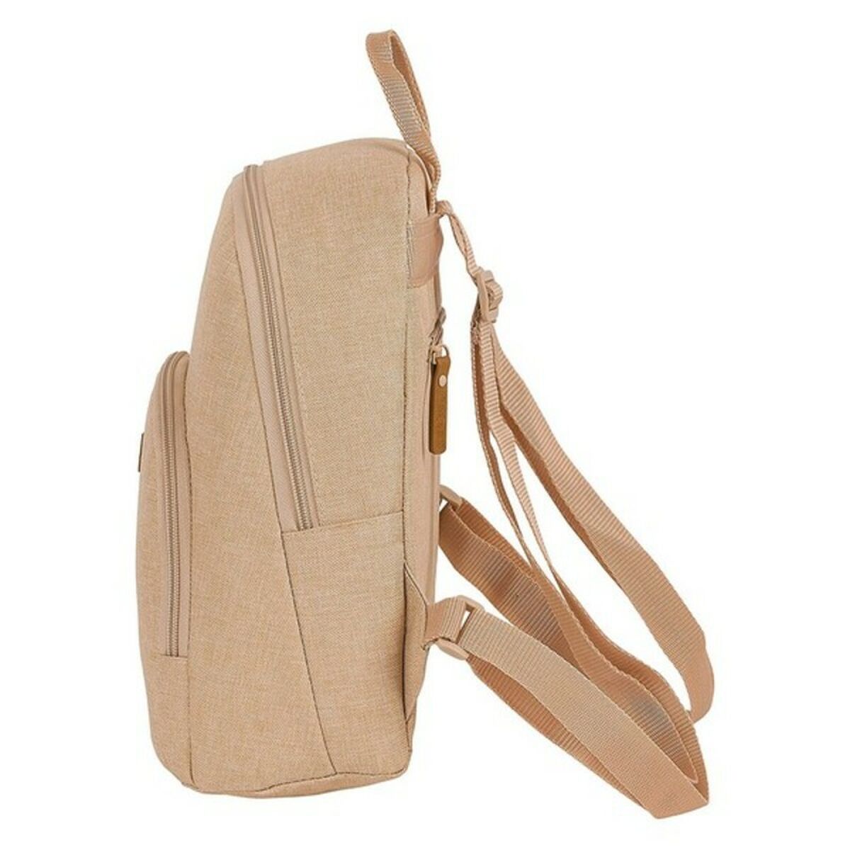 Rucksack mit Schnüren Safta Beige (25 x 30 x 13 cm)