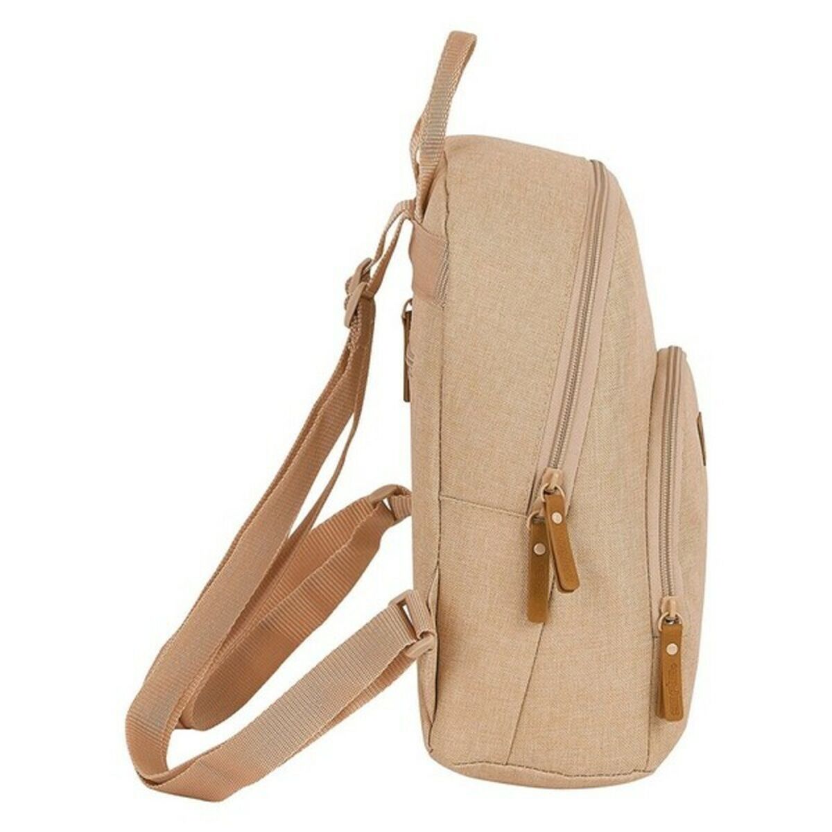 Rucksack mit Schnüren Safta Beige (25 x 30 x 13 cm)