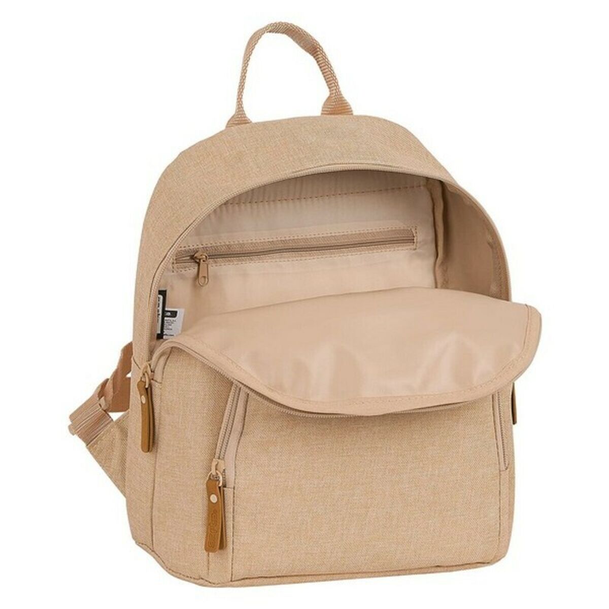 Rucksack mit Schnüren Safta Beige (25 x 30 x 13 cm)