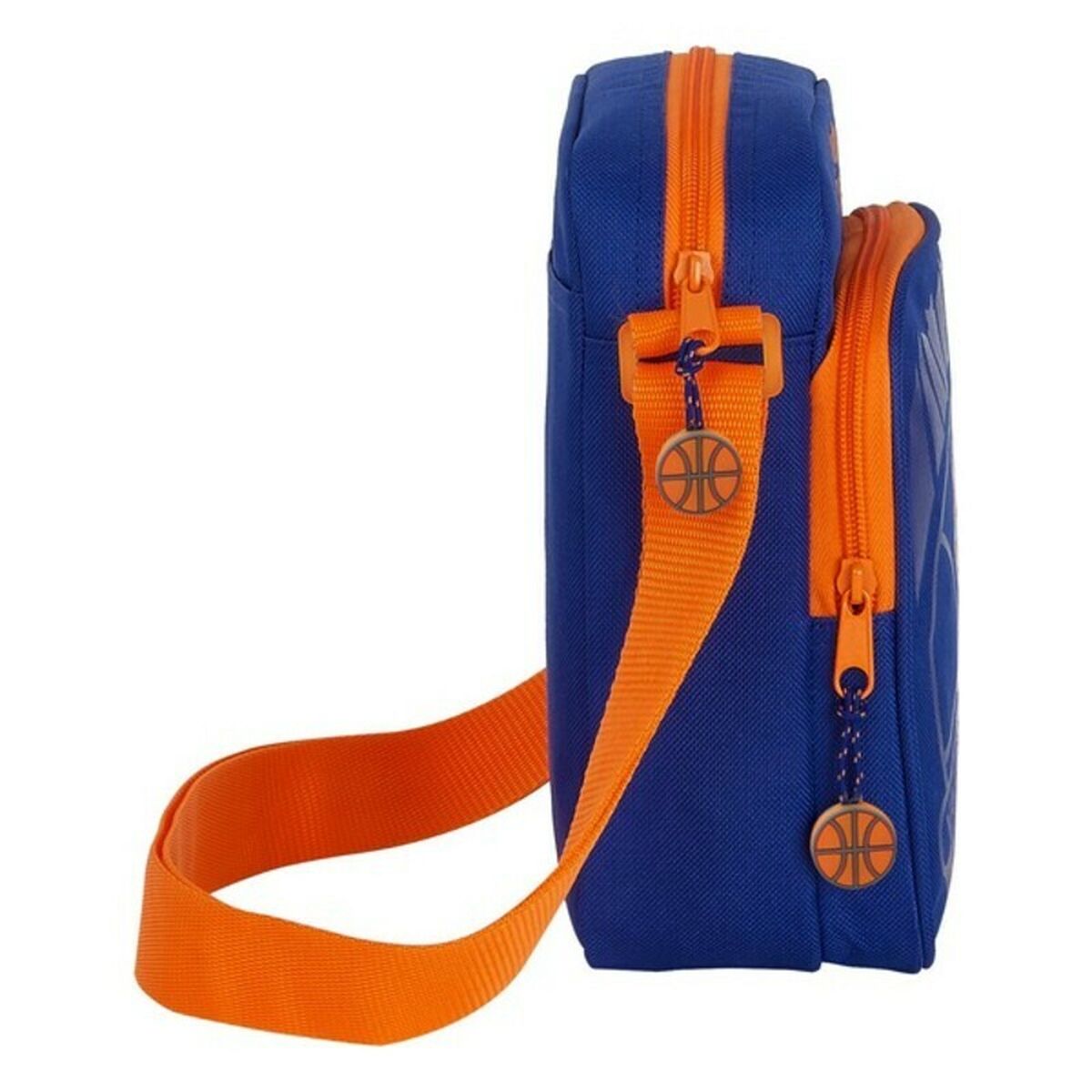 Umhängetasche Valencia Basket Blau Orange (16 x 22 x 6 cm)