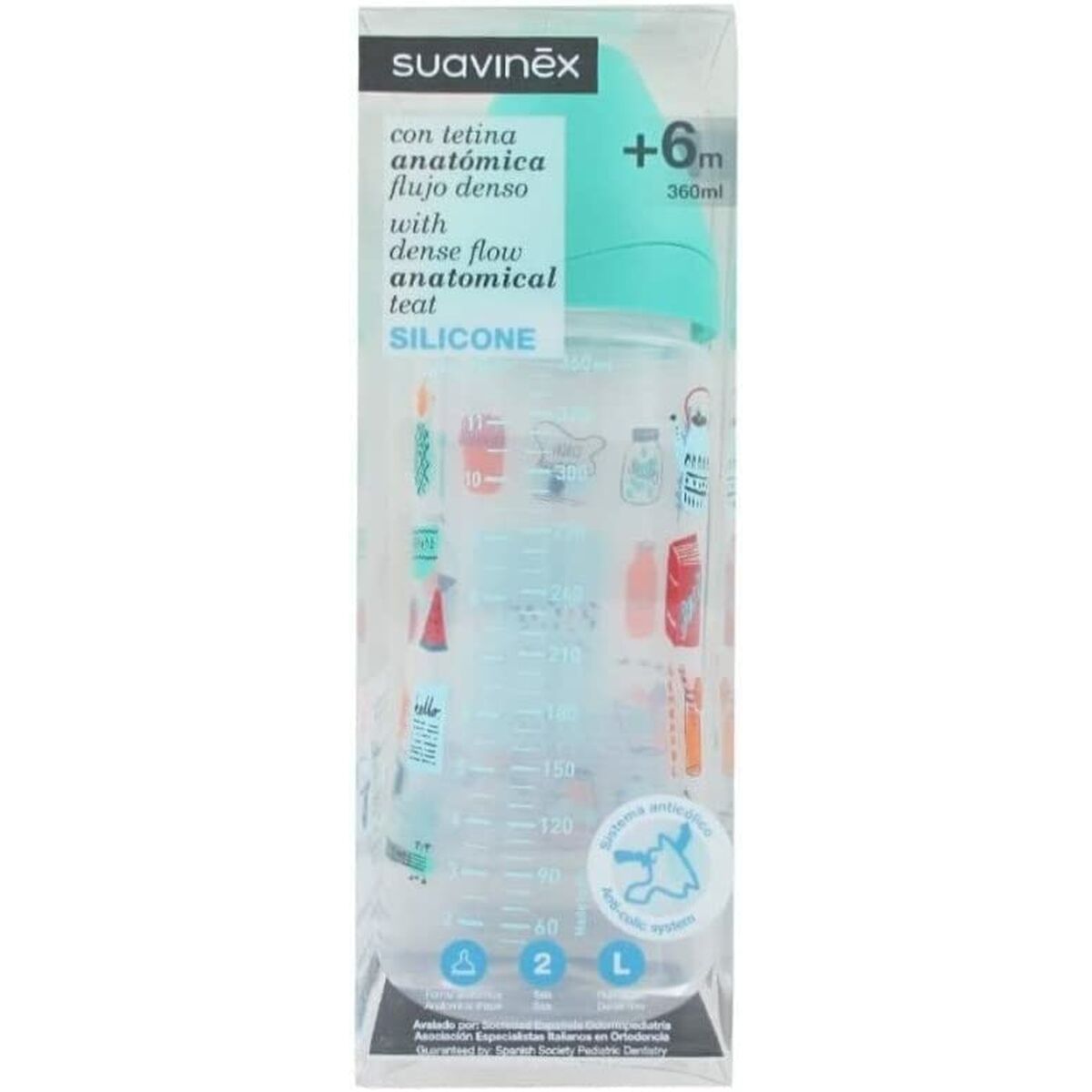 Anti-colic Bottle Suavinex + 6 Months (360 ml)