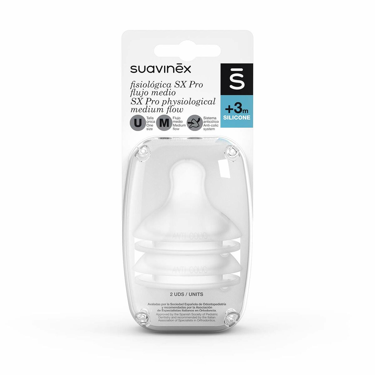 Teat Suavinex Tetina M Silicone M (2 Units)