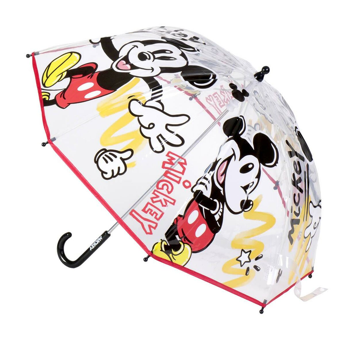 Regenschirm Mickey Mouse Transparent Ø 71 cm Rot