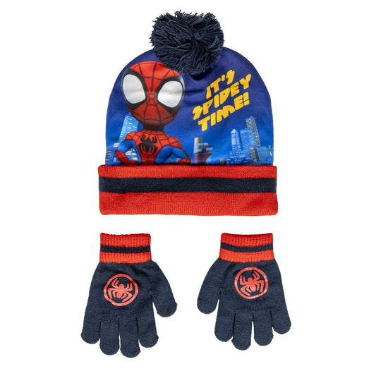 Mütze und Handschuhe Spidey Hellblau (Einheitsgröße)