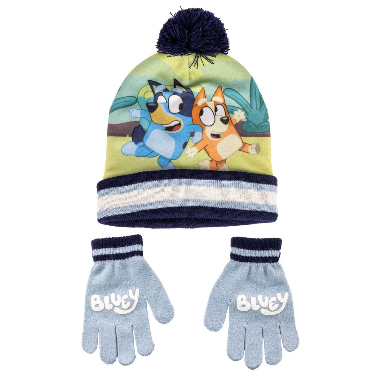 Mütze und Handschuhe Bluey Blue (Einheitsgröße)