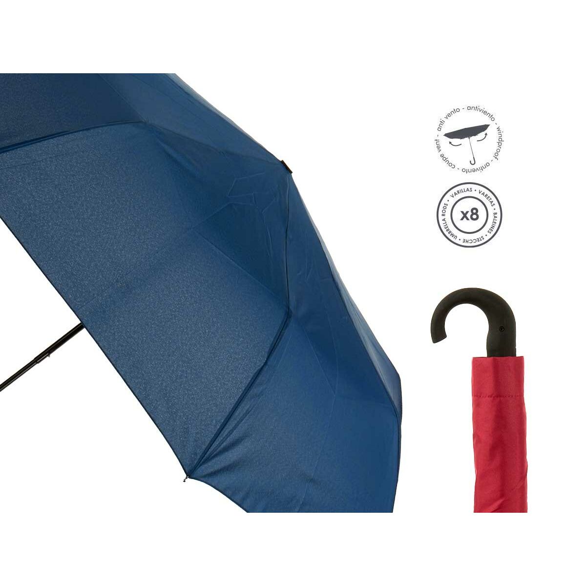 Regenschirm Polyester 100 x 100 x 62 cm (16 Einheiten)